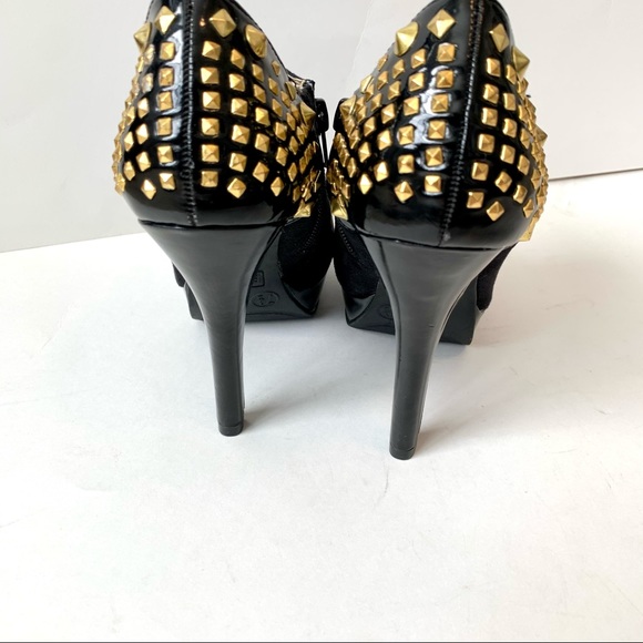 BONGO “Dionne” Gold Studded Platform Heels—SZ. 7.5 - Picture 4 of 10